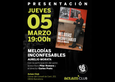Presentació de Melodías Inconfesables — Aurelio Morata